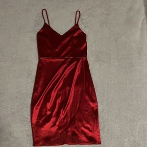Red Satin Mini Dress - Lulus